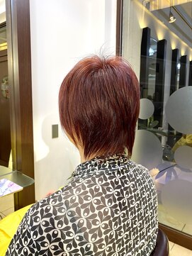 ヘアアーク(HAIR arc) フューシャピンク#ショートウルフ#奏の杜#京成津田沼#京成大久保