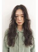 暗髪ヌーディーベージュ系グレーカラー