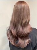 【W_SALON 河原町】ピンクベージュ/艶髪