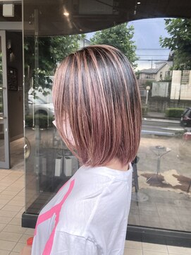 ダイス(Dice) 外国人風ピンクベージュバレイヤージュ