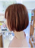 30代40代大人ショートボブx小顔カット丸みショート透明感