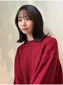 シースルーバング×ナチュラルブラウン