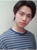 束感波巻きハイライトマッシュパーマ