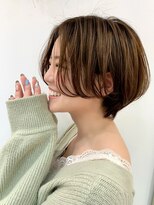 ハローバイシー 仙台(Hello by Sea)&nbsp;韓国風レイヤーボブ/前髪カット/ピンクブラウン[仙台]