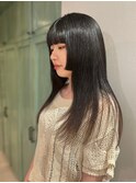 姫カット×ロングヘアー