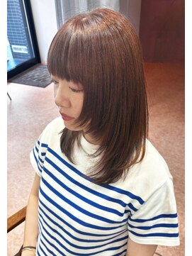 ジュノヘアー(Juno.hair) 20代30代40代/大人かわいい/小顔レイヤー/アプリコットブラウン