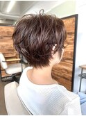 ゆるふわパーマショート　簡単スタイリンング　熊本　山田大貴