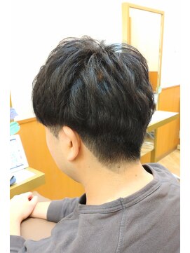 松本平太郎美容室 浦安店 ふんわりパーマ風/ツーブロック刈上げマッシュ/30代40代50代60代