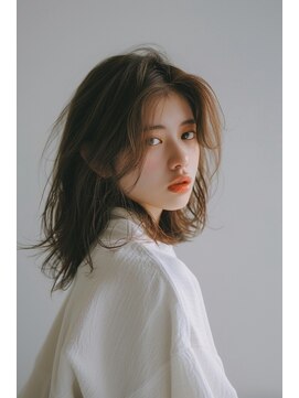 ラナ 新宿(lana) ミディアムレイヤー/ワイドバング/顔まわり/【lana hair 新宿】