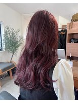 トランク ヘアー デザイン(tranq hair design)&nbsp;ブリーチなしボルドー暖色カラー