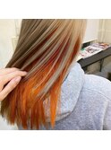 #インナーカラー#ヘアカラー#オレンジ