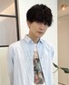 メンズ無造作ニュアンスマッシュカットパーマ（表参道原宿）