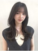 グレージュ/艶感レイヤーカット/似合わせカット/くびれヘア