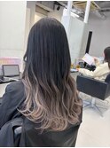 ブリーチインナーバレイヤージュグラデーションカラー夕貴