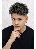 リバースパーマ!ホワイトメッシュ!!