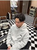 サーフカール刈り上げセンターパート波巻きツイストスパイラル