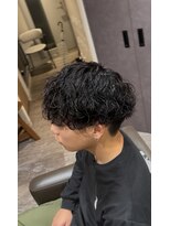 ハレ メンズサロン たまプラーザ(Hale) Hale波巻きツイストスパイラルパーマ刈り上げセンターパート