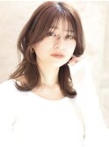 レイヤー/ひし形シルエット/ベージュ系/20代/30代/40代/表参道