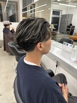 テンション(tension) テーパーフェードメンズカットハイライトカラーブリーチ札幌大通