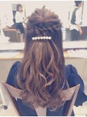 ハーフアップ、卒業式着付けヘアセットも受付中