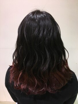 スムーズ 北千住(smoos’) レイヤーロング ピンクバイオレット/グラデーションカラー北千住