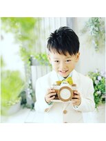 ココロヘアーデザイン(COCORO HAIR DESIGN)&nbsp;七五三アシンメトリーツーブロックスタイル。