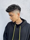 漢のアップバング ピンパーマスタイル