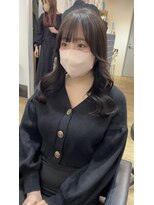 イオエ(ioe)&nbsp;前髪/アンブレラカラー/こなれミディ/イメチェン/ウェーブパーマ