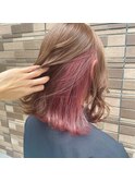 インナーカラー ピンク