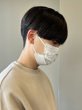 エルマーク(L-MARK) 黒髪マッシュナチュラルマッシュメンズヘア韓国ツーブロック