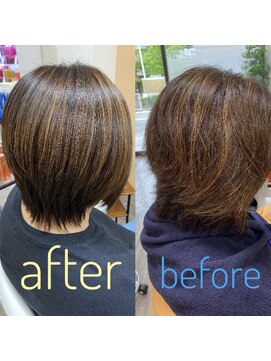 庵 ヘアー(hair) 髪質改善ストレート　30代40代50代　エイジングケア