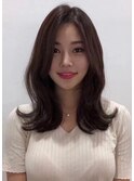 韓国風根元パーマスタイル