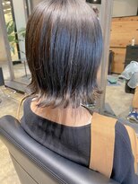 ヘアサロン ピース(hair salon PIECE)&nbsp;外ハネボブ くびれボブ 髪質改善カラー オリーブベージュ