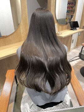 リト(riTo) 20代暗めカラーデザインカラーロングオリーブグレージュベージュ