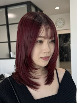 ビューティーサロン クロス(CROSS) 顔周りレイヤー/ウルフ/ハイレイヤー/韓国風/似合わせカット
