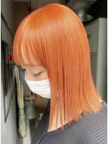 ジーナ(XENA) ケアブリーチ×ハイトーン×オレンジカラー(渋谷)