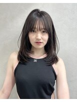 ロンドミラー 博多店(Lond Mirror) ミディアムレイヤーカット/暗めカラー