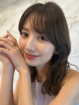 ロンド ルージュ 銀座店(Lond rouge) ウェーブミディアムメルティカラー×レイヤーカット韓国 銀座