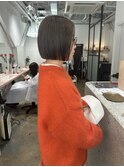 ボブ ベージュカラー ダブルカラー
