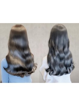 【髪質改善】純度100%トリートメントで指通りの良い、思わず触れたくなるような艶髪に♪