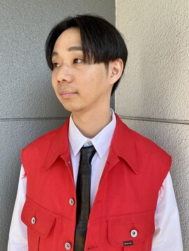 ヘアーアイストゥーレ(HAIR ICI TRE) 大人男性メンズカットニュアンスセンターパートナチュラル