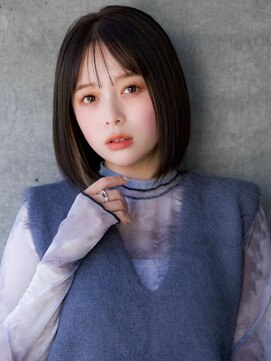 エインアンリー 表参道(AIN.ANLY.) インナーカラーが可愛いストレートボブ