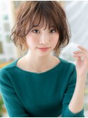 イヤリングカラー韓国風ゆるふわボブパーマA1志木20代30代40代