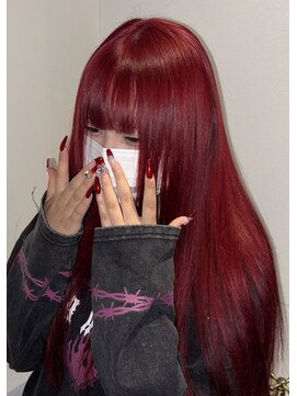 オルン(ORGN.) ☆推し活カラー☆ 原色カラー　ネオン　赤