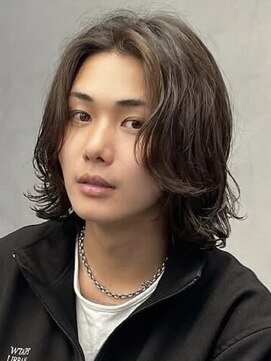 フィフス 大分(fifth) 大分ミディアムロングボブウルフセンターパートニュアンスパーマ