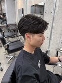 センターパート/フェザースタイル
