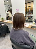 イメチェン/ピンクベージュ/アンブレラカラー/前髪/印西牧の原駅