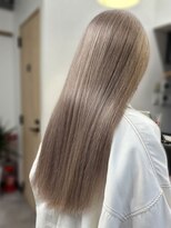 ルノヘアー(Lunohair) ツヤ感UP◎ミルクティーブロンド×髪質改善ストレート/透明感