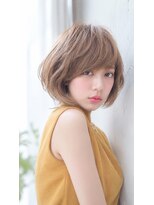 6Dエクステ 板橋店 レイヤーショートボブベージュカラー