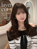 ヘアーサロン リアン 鴻巣店(hair salon Rien) 韓国風ワンカールロングレイヤー×艶ブラウン/鴻巣